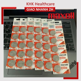 Vỉ 5 viên pin máy đo đường huyết Maxell CR2032 (Made in Japan)