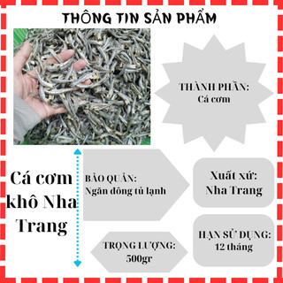 Cá cơm khô Nha Trang 500 gram hàng xuất khẩu trắng đẹp, rim, kho keo, làm gỏi chiên giòn đều ngon