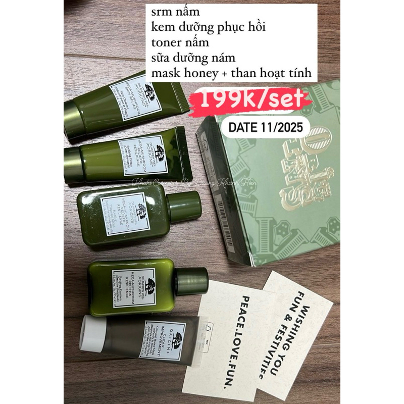 Set dưỡng da 5 món Origins mini fullbox