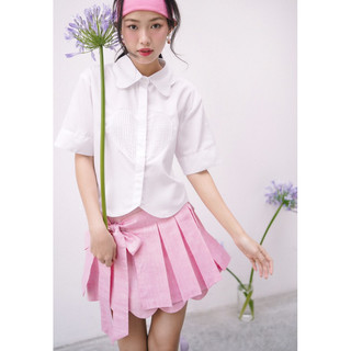Double Moonshot - Chân váy line lượn cong kèm xếp ly rời Lava Crepe