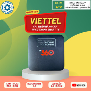 Box tv mới 100% , tv android tv box 4k viettel 360 chạy rom atv , bộ androi box tv 360 không phí thuê bao