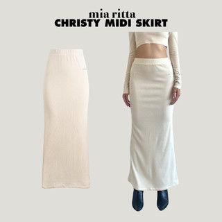 Chân váy len Christy Midi Skirt Mia Ritta V1051 chân váy midi len tăm đính tag xẻ tà phía sau