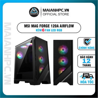 Vỏ máy tính msi mag forge 120a airflow kèm 6 fan led rgb