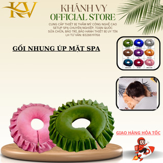Gối nhung mềm úp mặt cao cấp, setup spa tmv