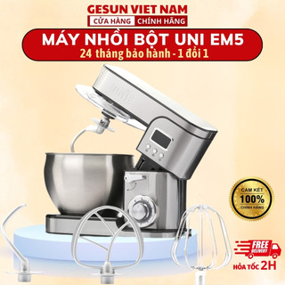 Máy nhồi bột chuyên dụng đa năng UNIE EM5 1300W, thố trộn 8L - Hàng chính hãng bảo hành 24 tháng