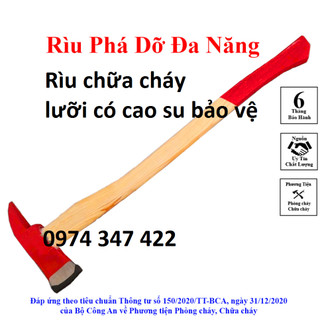 Rìu chữa cháy pccc lưỡi bọc cao su