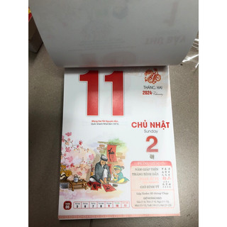 Lịch bloc 2024 khổ trung bình to cỡ 17x25cm giá bìa 145k ( 1 trong 2 mẫu)