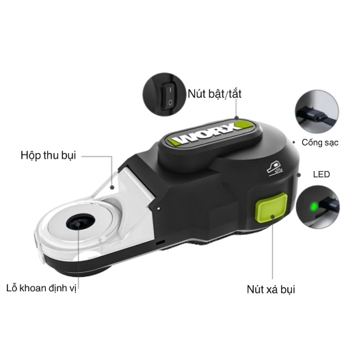 PHỤ KIỆN HÚT BỤI DÙNG CHO MÁY WORX WA1602 (Cái)