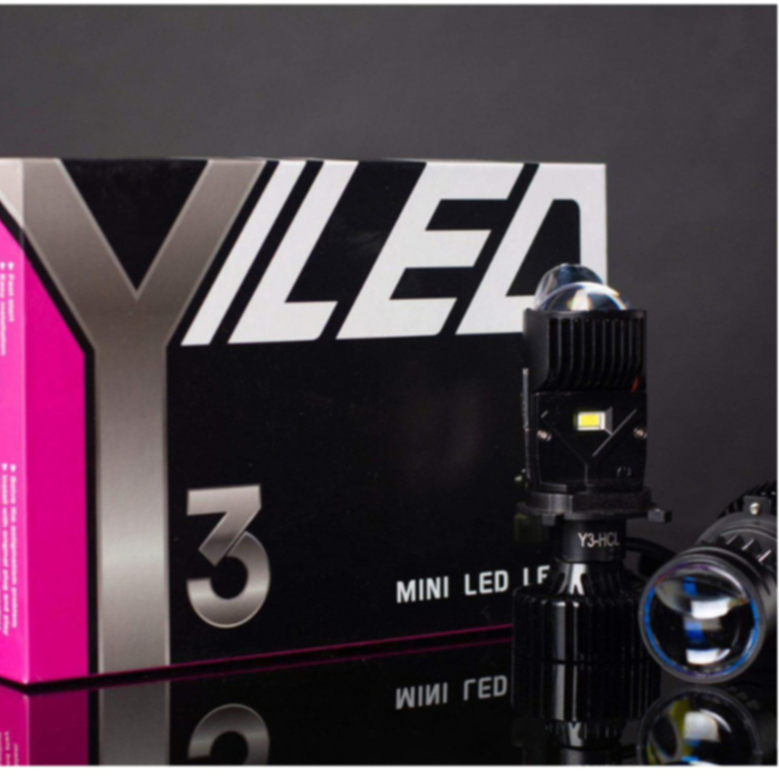 Đèn Led Oto, Led Bi Cầu Mini Y3, Bi Mắt Ếch ,công suất 55W chân H4 điện 12v/24V