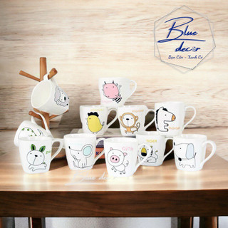 Ly sứ cao cấp hình 12 thú , đẹp dễ thương - ly sứ cốc sứ cho gia đình-quà tết cho năm thìn
