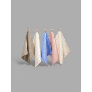 Khăn mặt cotton ogranic 25x25 set 10c giao màu ngẫu nhiên