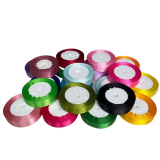 Cuộn Ruy băng lụa trơn nhiều màu, dài 22m bản rộng 2cm, làm nơ, gói quà, trang trí, biểu diễn.