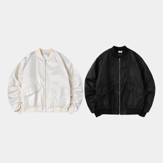 Áo Khoác Pilot Boxy Fit Bomber Teelab Local Brand Unisex Form Oversize 2 màu Đen, Kem AK092