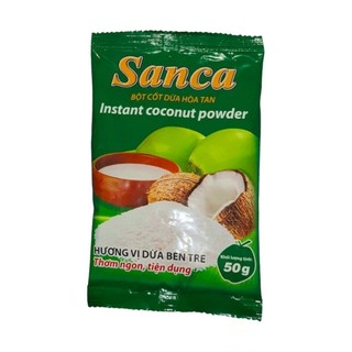 Combo 10 gói Bột Nước Cốt Dừa SanCa 50gr
