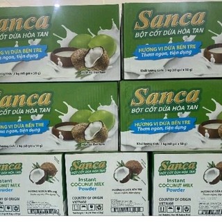 Combo 10 gói Bột Nước Cốt Dừa SanCa 50gr