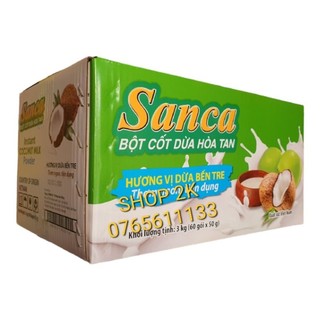 Combo 10 gói Bột Nước Cốt Dừa SanCa 50gr