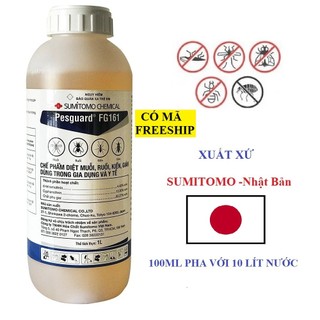 Hàng nhập Nhật - Thuốc diệt muỗi, kiến, gián, rệp... Pestguard 161 chai 1 lít
