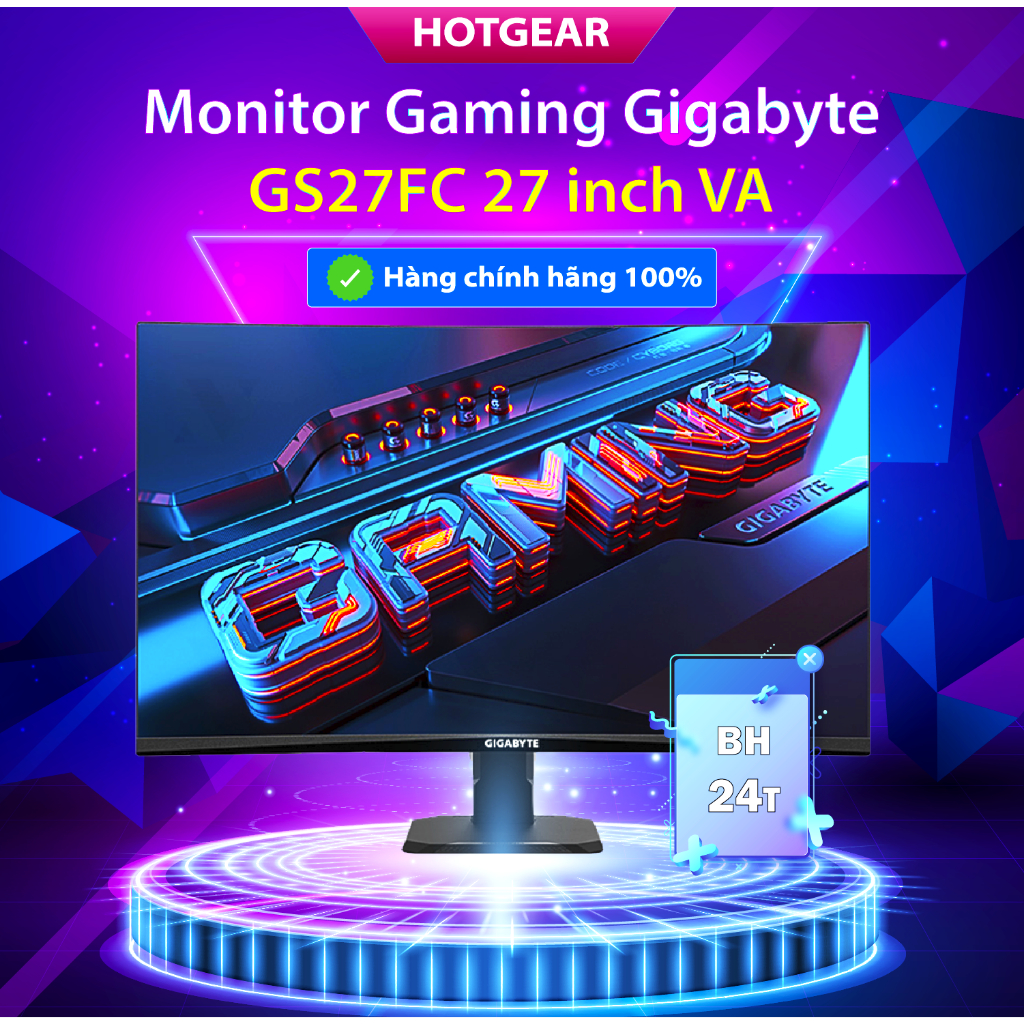 Màn hình Gaming Gigabyte GS27FC 27 inch VA FHD 180Hz 1ms FreeSync Premium | BigBuy360 - bigbuy360.vn