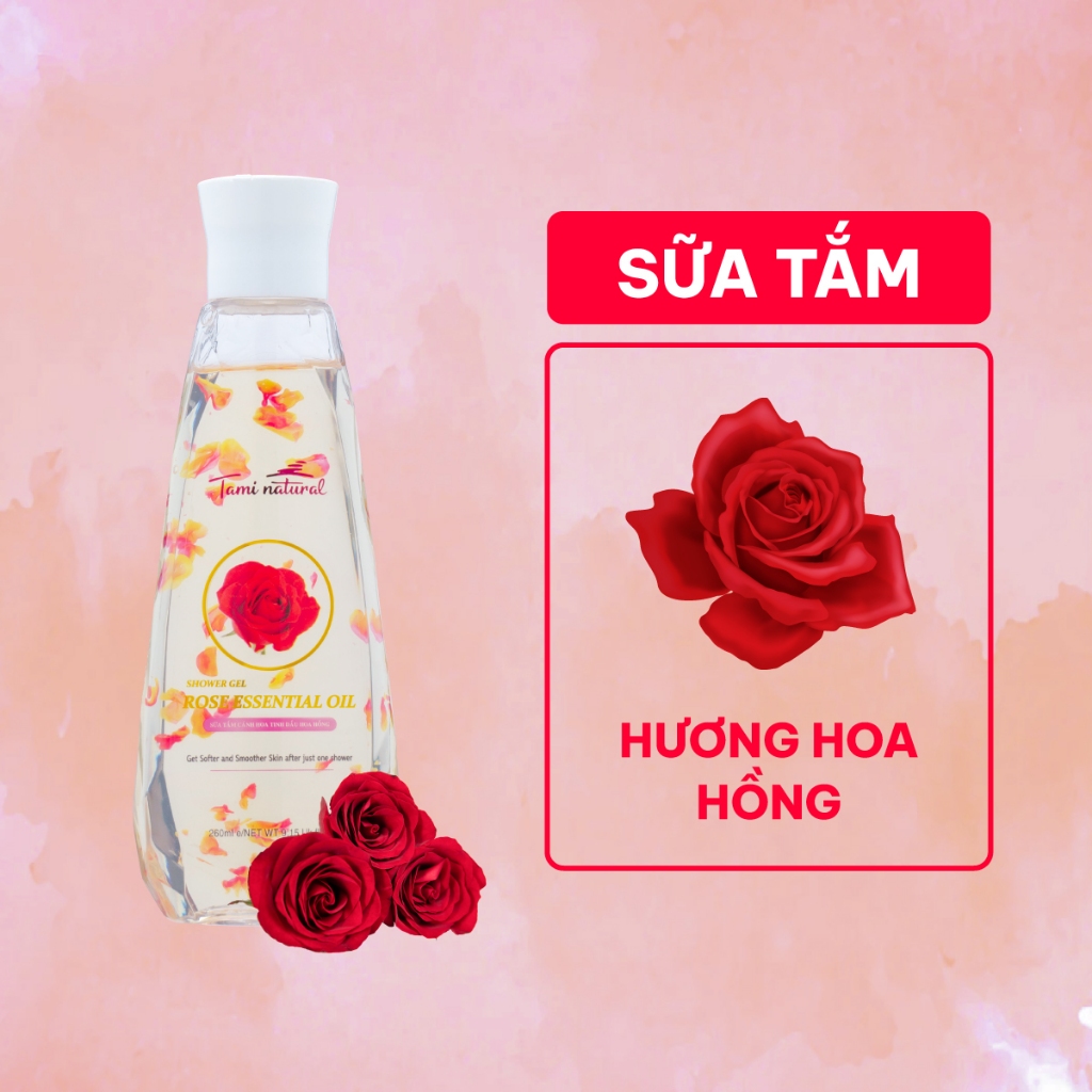 Sữa Tắm Tinh Dầu Cánh Hoa Tami Natural (Dung Tích 260ml)