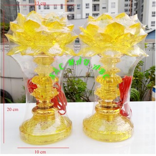 Bộ 2 đèn thờ LED Sen LM03, đổi nhiều màu