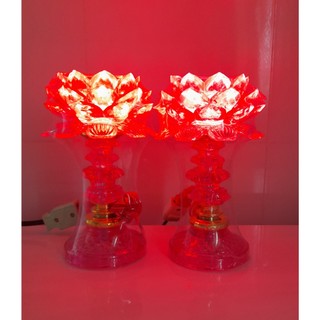 Bộ 2 đèn thờ LED Sen LM03, đổi nhiều màu