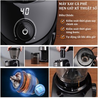 [BH 12 THÁNG] Máy xay hạt cà phê cao cấp Shardor CG836B