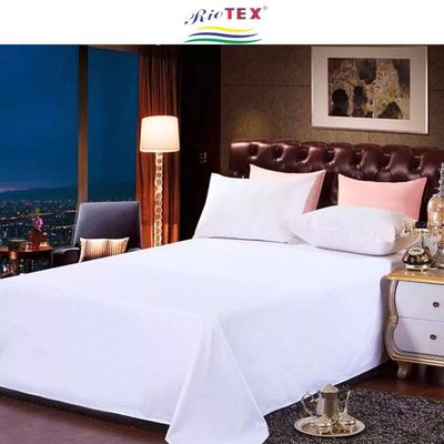 Tấm Trải Giường RIOTEX - Màu Trắng Sọc Cao Cấp, Bền Đẹp đủ kích thước Tiêu Chuẩn Khách Sạn