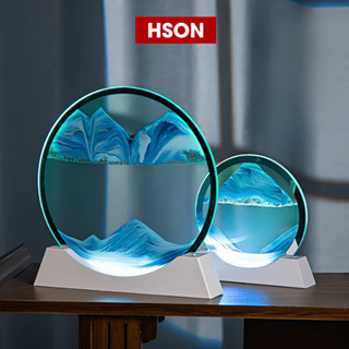 Tranh cát chuyển động đế đèn led cảm biến đổi màu, tranh cát chảy nghệ thuật làm đèn ngủ 3 chiều quà tặng cao cấp