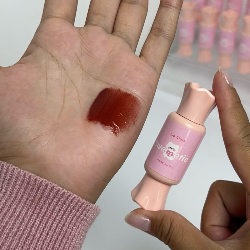 Set son bóng và son tint lì Lip Gloss & Lip Tint Sweetie - Uni handmade