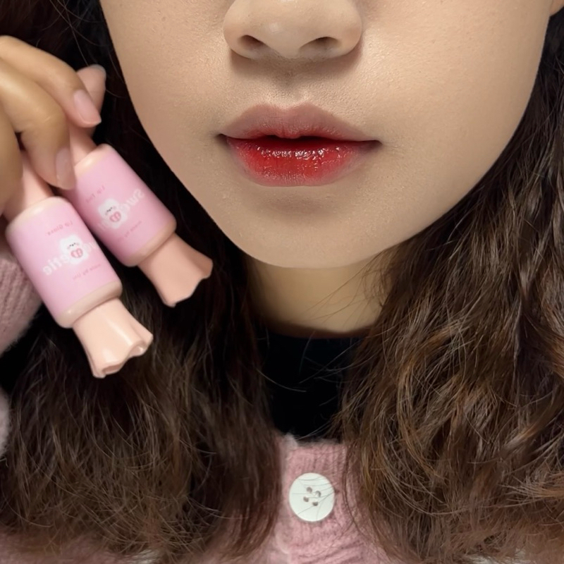 Set son bóng và son tint lì Lip Gloss & Lip Tint Sweetie - Uni handmade
