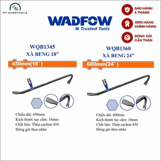 Xà beng thép wadfow dài 450mm 600mm chất liệu thép carbon wqb1345 wqb1360 - pt handtools