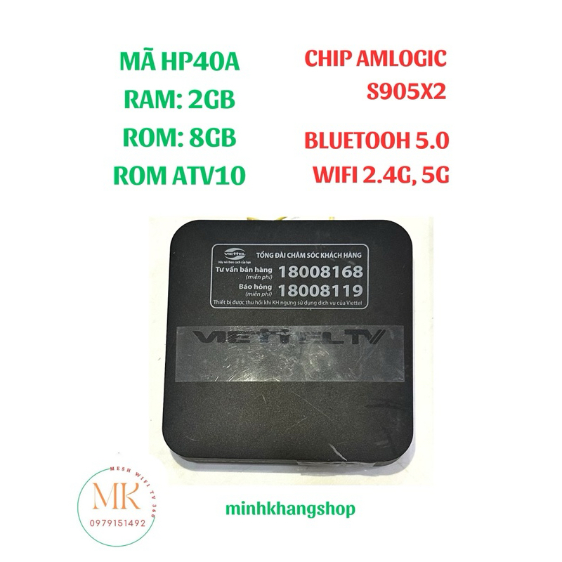 Tivi Box Viettel TV  Android Rom ATV10 hàng đã qua sử dụng truyền hình kỹ thuật số