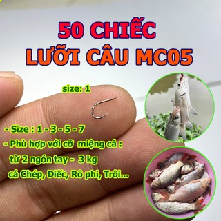 50 chiếc lưỡi câu diếc, chép, rô,.. > mc05