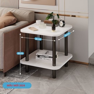 Bàn trà, bàn cafe chân gỗ tự nhiên sơn đen chống ẩm mốc, mặt gỗ MDF phủ melamin chống nước.