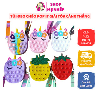 Túi đeo chéo POP IT, túi xách cho bé năng động, giúp bé vui vẻ thích thú và giải tỏa căng thẳng (13 mẫu siêu dễ thương)