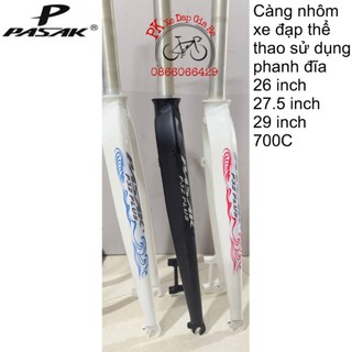 Càng nhôm xe đạp sử dụng phanh đĩa bánh 26 - 27.5 - 29 inch 700c cao cấp, phuộc đơ nhôm pasak p32 plus