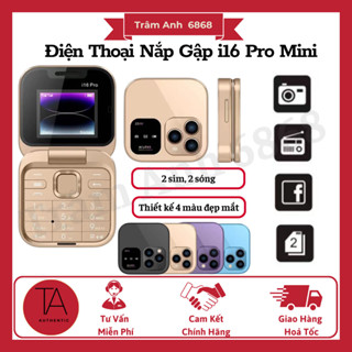 Điện Thoại Mini Thông Minh Nắp Gập SERVO i16 Pro 2 Sim 2 Sóng, Nghe Gọi, Quay Phim, Chụp Ảnh, Màn Hình Led Thông Báo
