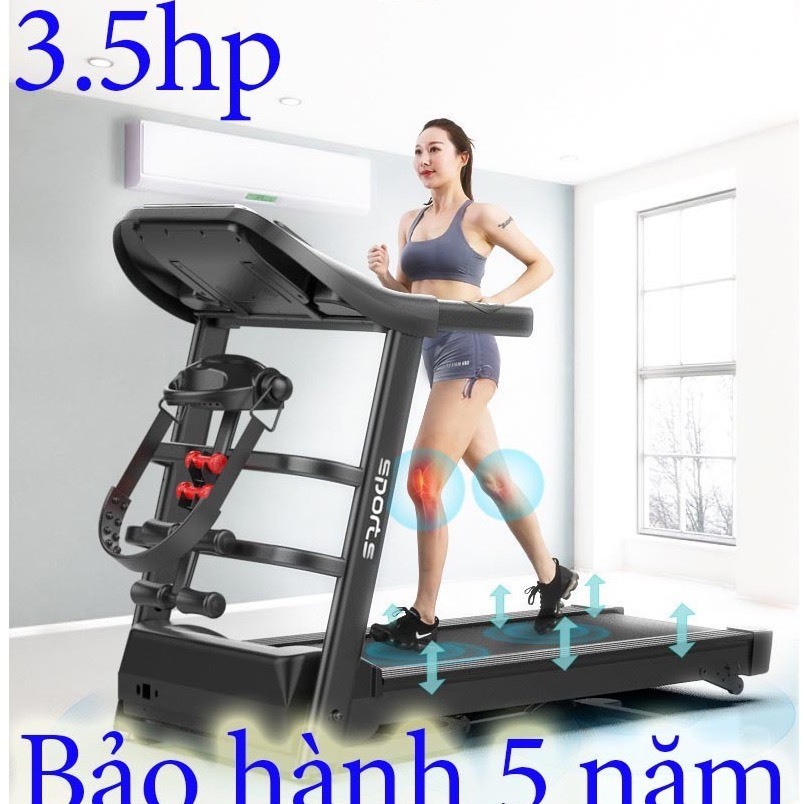 [CHÍNH HÃNG] MÁY CHẠY BỘ GẤP GỌN A7AB kèm đai massage và tạ tay, bluetooth BH 5 năm (phiên bản mới) 
