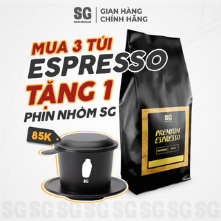 Espresso Premium Pha Máy | Túi lớn 1kg | Hạt Cà Phê Robusta Rang Mộc | Nguyên Liệu Pha Chế SG
