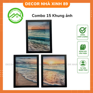 Combo 15 khung ảnh, bằng khen A4 21x30cm bản khung trơn mặt mica - Decor Nhà Xinh