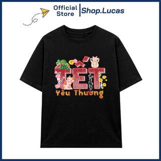 Áo thun Tết Yêu Thương unisex nam nữ form rộng,thun cotton su 4 chiều co giãn tốt, thấm hút mồ hôi hiệu quả, áo đôi