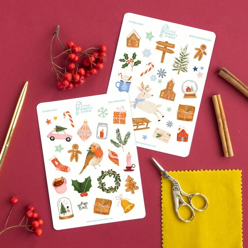 Sticker Giáng Sinh - Christmas Sticker - Chuyên Dán Sổ ⭐ Sticker Dán Sổ | Nhãn Dán Noel - Cute Stick