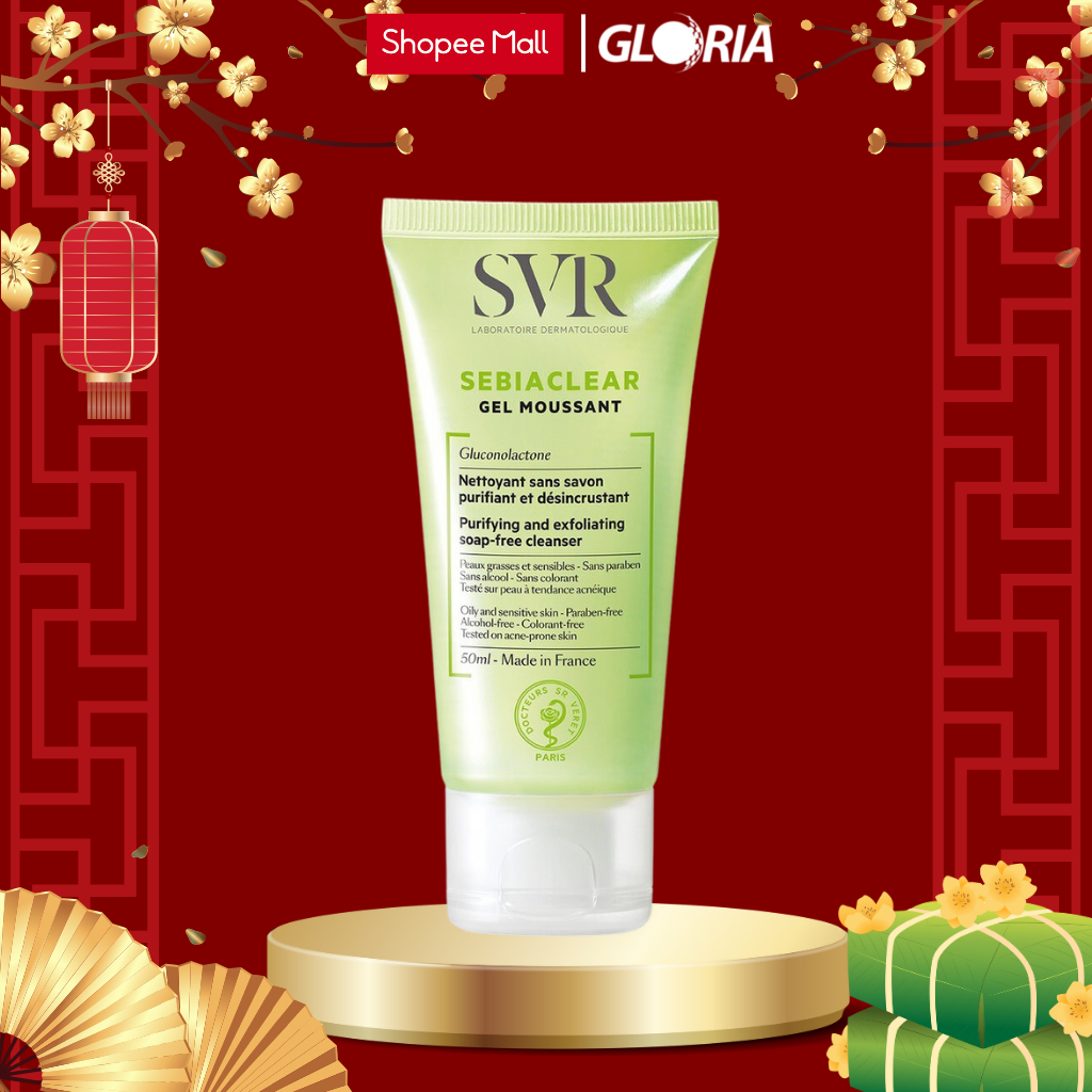 Gel Rửa Mặt Không Có Xà Phòng, Làm Sạch Và Loại Bỏ Tế Bào Da Chết SVR SEBIACLEAR Gel Moussant 200ml