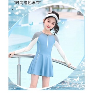 Đồ bơi bé gái tay dài có size lớn