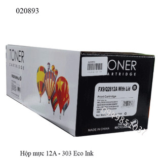 Hộp mực Eco Ink 12A - 303 HP12A, HP1010/1012/1015/1018/1022/1022n/1022nw - Có lỗ đổ mực và xả thải tiện lợi