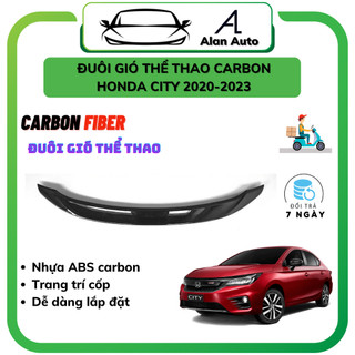 Đuôi gió xe Honda City 2021-2023, Nhựa ABS , 2 mẫu nhựa carbon và hàng mộc chưa sơn. Đuôi cá thể thao