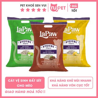 Cát vệ sinh cho mèo Lapaw 10L/5Kg - Lapaw mẫu mới - ít bụi hạt nhỏ