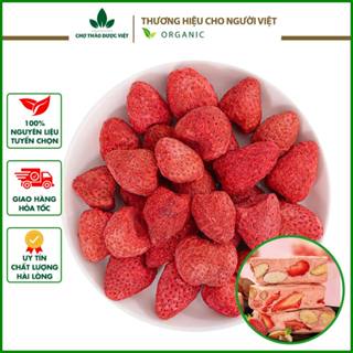  Dâu tây sấy giòn 500g   Dâu tây khô trang trí decor nguyên liệu làm kẹo nougat ngũ cốc ăn kiêng  - Chợ Thảo Dược Vệt 