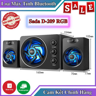 Loa Máy Tính Sada D-209 RGB - Loa Vi Tính Có Bluetooth Âm Bass Mạnh Mẽ, Nghe Cực Đã Có Đèn Led RGB