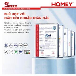 Silicon APOLLO, Silicon Homey A500 trắng sữa(Chống thấm, chống nước, chống dột, dán kính, dán gỗ, dán tường)